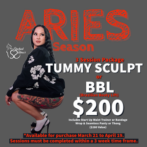 GUAM Aries Season - Tummy Sculpt or BBL -3 Session Package