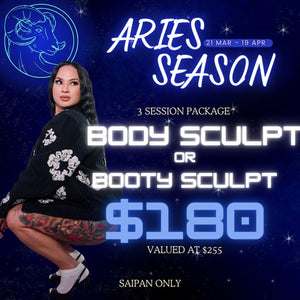 SAIPAN Aries Season - Tummy Sculpt or BBL -3 Session Package
