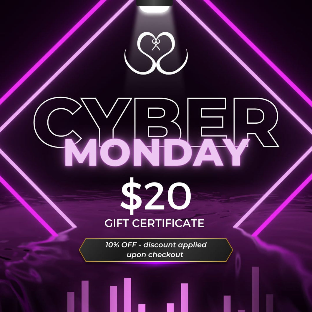 $20 Gift Certificate for $18! (Cyber Monday)